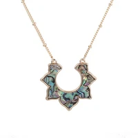 zwpon gold shell sunburst abalone necklace for women long necklace 2019