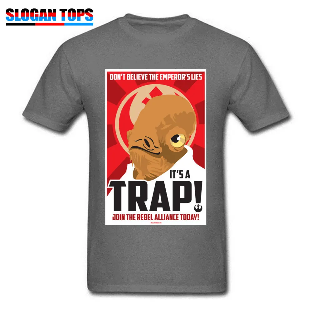 Dark Gray Звездные войны, футболка для мужчин, забавная футболка, Admiral Ackbar Its A Trap, топы, постеры, футболки, хлопок, Мужская одежда, присоединяйтесь к Rebel Alliance - Цвет: Dark Gray