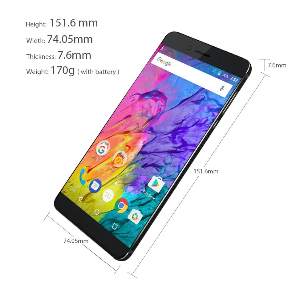 Vernee Mars Pro 5 &quotFHD Дисплей 6 ГБ 4G B LTE Мобильного Телефона MT6757T Octa Core 3500 mAh Android7.0 OTG 13MP