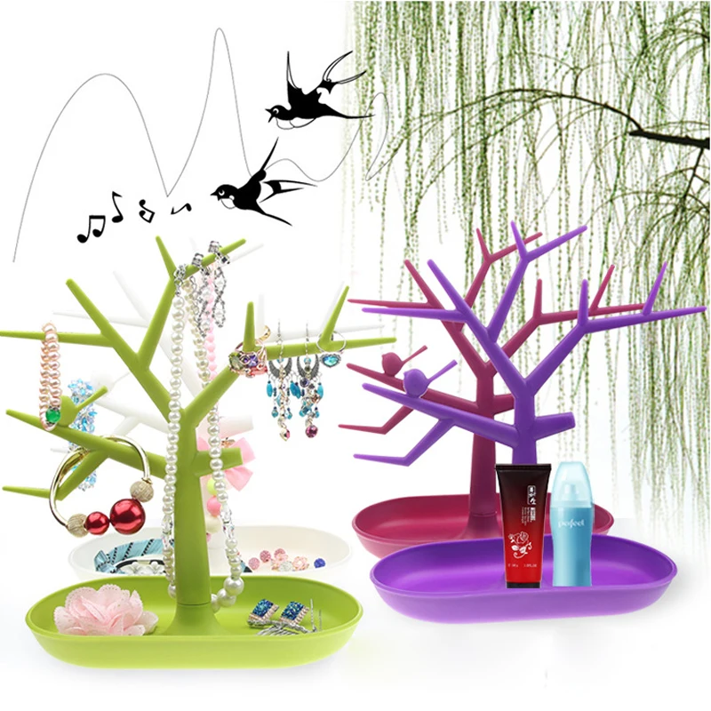 

Mordoa New Fashion Bird Display Shelf Nail Polish Rack Necklace Pendant Ring Bracelet Display Shelf Jewelry Display Cases Boxs