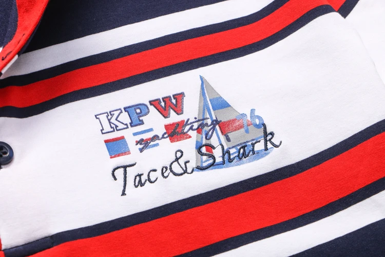 

TACE&SHARK T shirt men 2018 summer fashion comfort striped color embroidery pattern breath fabric popular clothing free shipping