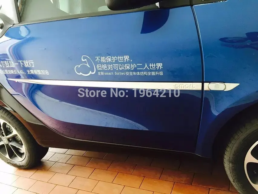 Для Merced-Benz Smart 453 2015-2018 ABS Хромированная Боковая дверь корпус молдинг лайнер