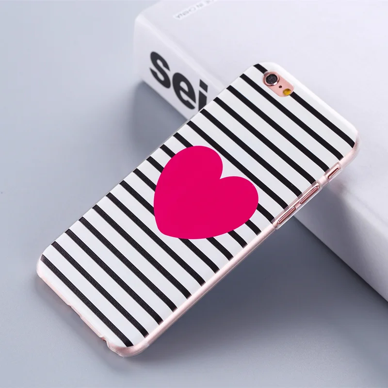 DS-LOVEHUI чехол для телефона с милым сердцем iphone 6 7 8 Модный задней панели Твердый s 5S SE