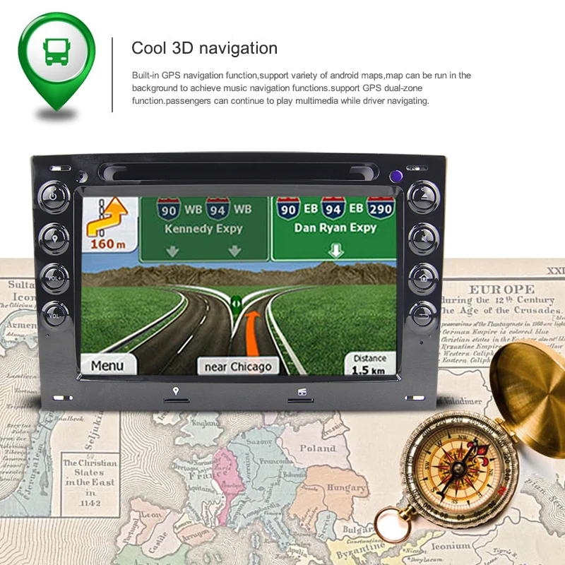 Android 9 1 автомобильный dvd плеер для Renault Megane 2 ii 2006 2010 Автомобильный gps навигационный