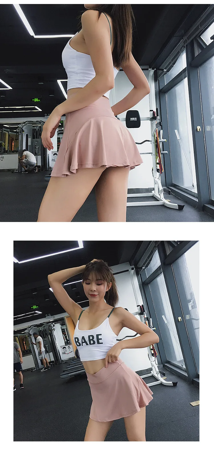 Women Sports Short skirt Pleated Yoga Short Skirt Fitness Running Shorts breathable Sport Anti Exposure Skirt Gym Sportswear