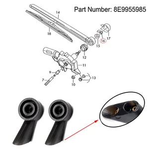 Омыватель стеклоочистителя JEAZEA 8E9955985 8K9955985A, черная пластиковая форсунка для Audi A1 A3 A4 Q7 S3 S4, 2 шт.