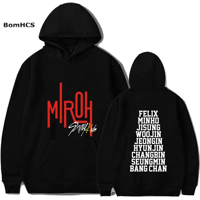 Хлопковые Толстовки BomHCS Kpop Stray Kids хлопковые пуловеры толстовки спортивные топы