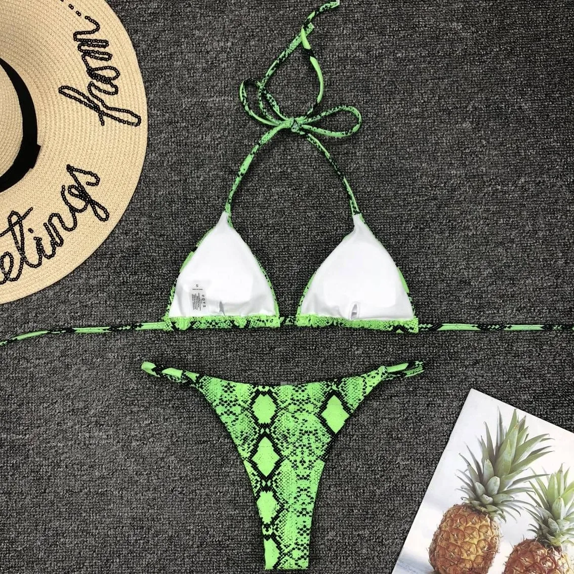 Бикини, женский купальник, Желтый леопардовый принт, Maillot De Bain Femme, купальный костюм, женское бикини, пуш-ап
