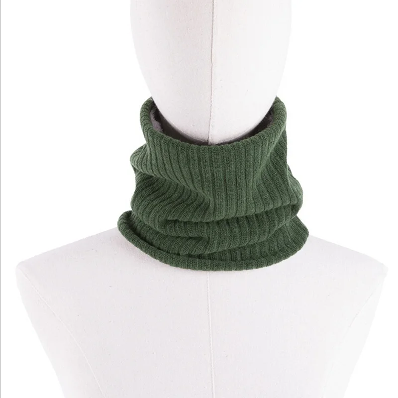 

Autumn Winter Women Ring Scarves Plus Velvet Couple Warm Solid Color Wild Hooded Solid Scarf 2018