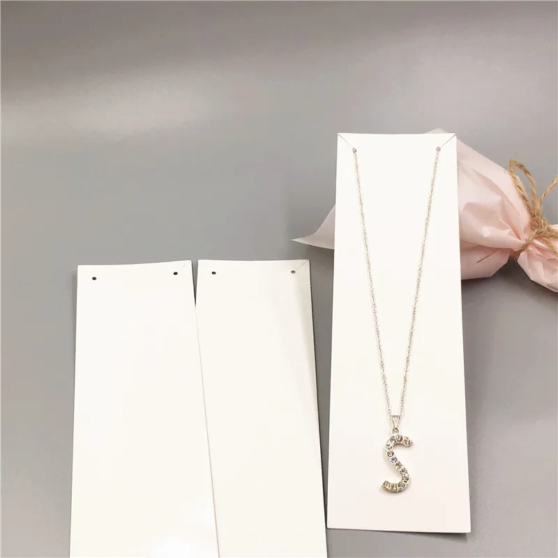 Пустая белая длинная секция ожерелье серьги бумажная карта Модные ювелирные