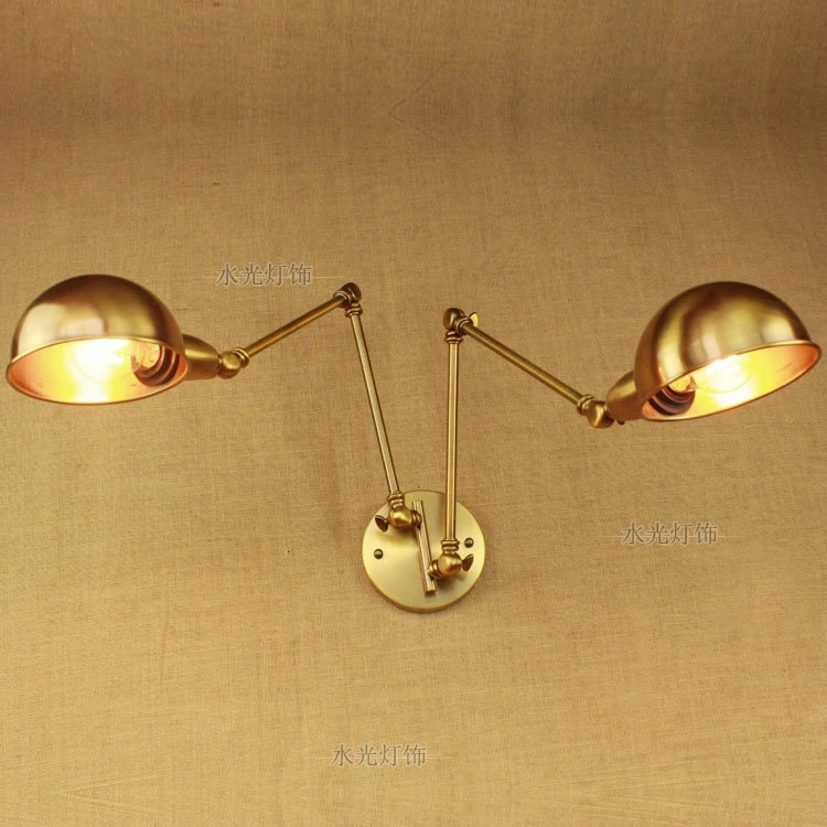 Goedkoop Bar Vintage 2-Arm Swing Wandlamp E27 Mechanische Muur Verlichting Blaker Voor Thuis Woonkamer Studie Retro Industriële Muur Armaturen