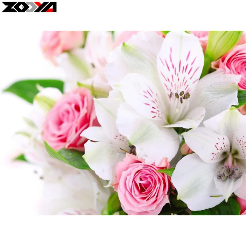 ZOOYA полный квадрат дрель 5D DIY Алмаз вышивка Розовые розы алмазов картина вышивки