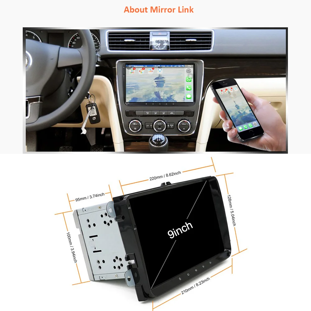 Eunavi 2 Din 9 ''Восьмиядерный Android 8 1 автомобильный навигационный GPS радиоприемник
