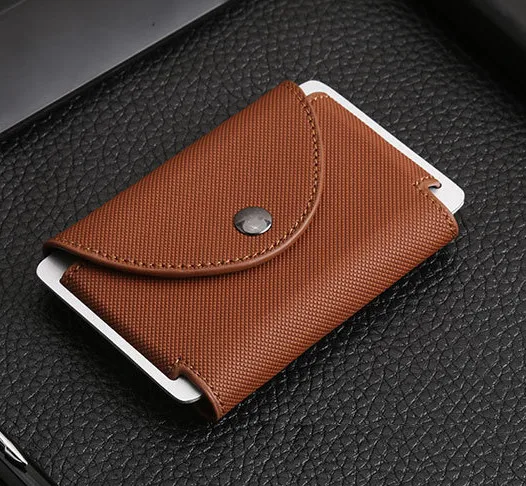 brown card holderB Цветной Женский Мужской кредитный держатель для карт s в клетку из искусственной кожи ID Bank RFID держатель для карт наличные Кошельки Мини кошелек чехол для карт - Цвет: brown card holderB