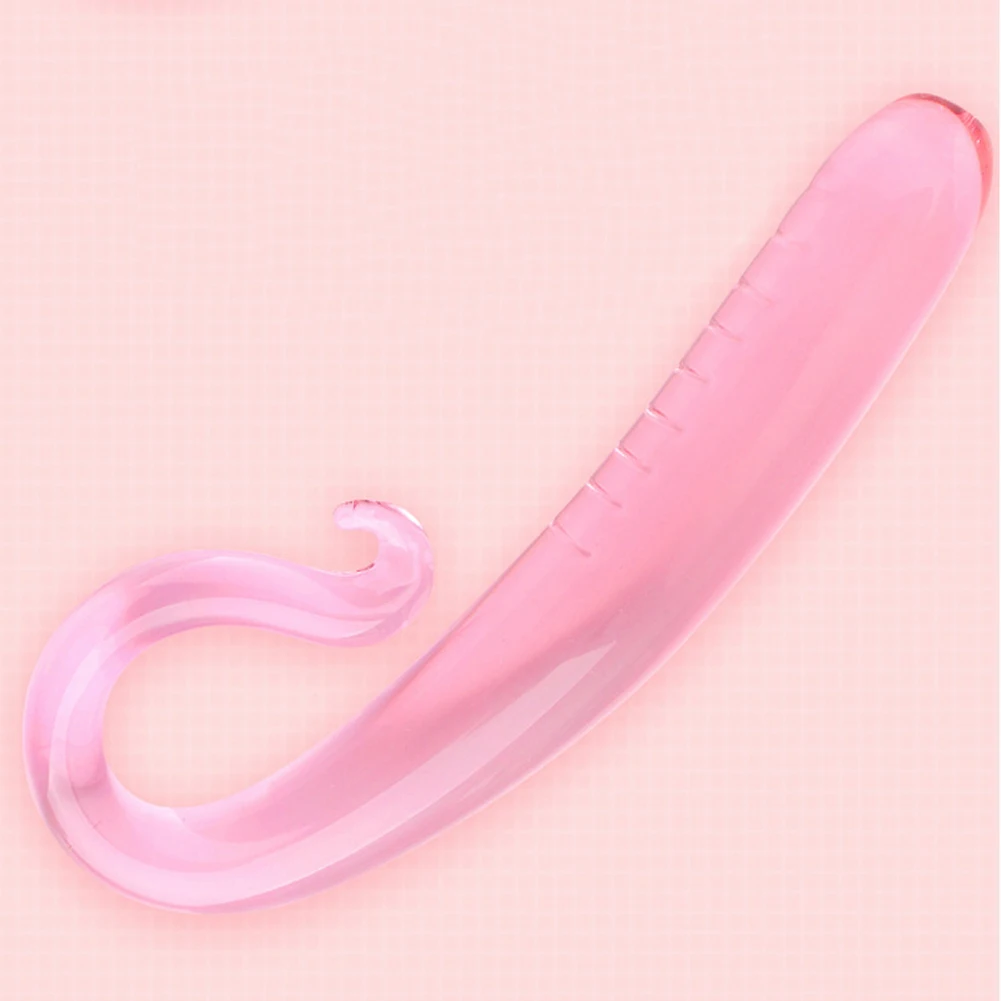 Reusable Women Masturbation Glass Dildo Anal Butt Plug Fake Penis Adult Sex Toy Features: Prostate Massager | Красота и здоровье