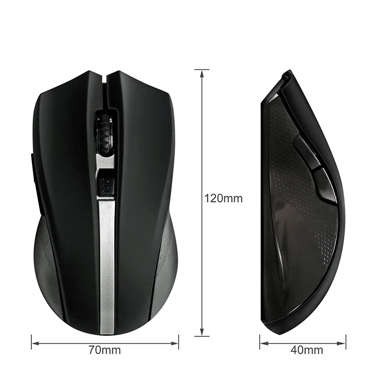 BinFul Новая беспроводная мышь usb 2 4G 6 кнопок бесшумная Бесшумная эргономичная