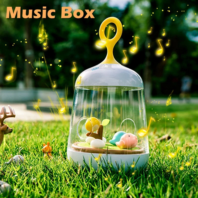 Светодиодная лампа RGB с ночным освещением для птиц USB Перезаряжаемый сенсорный