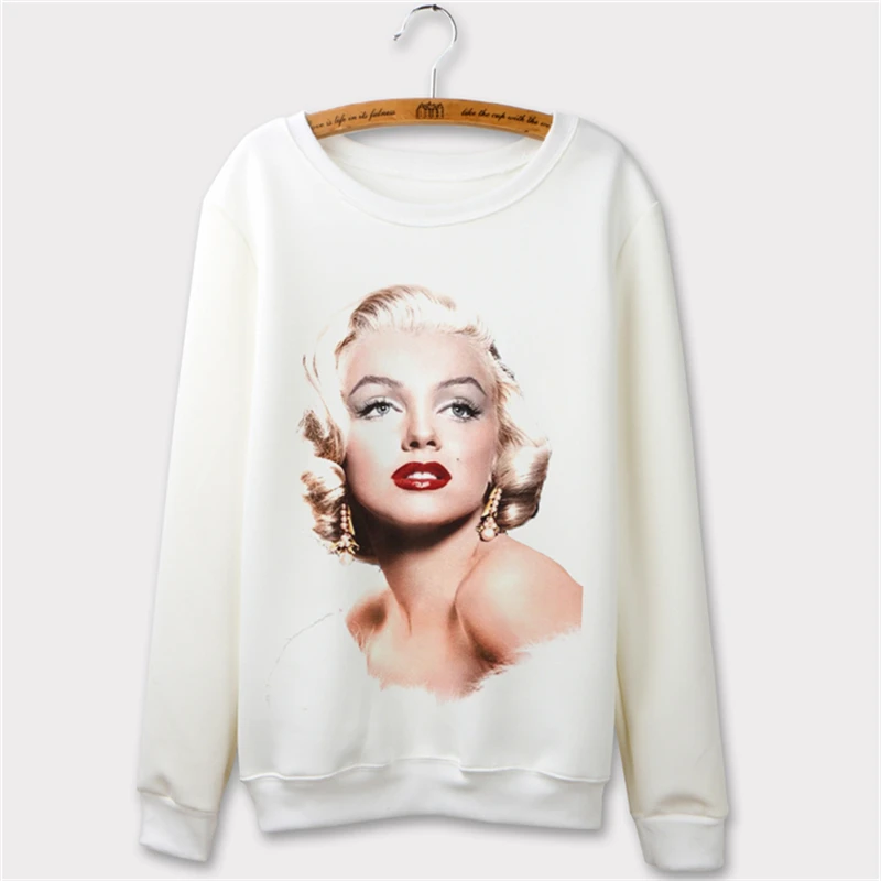 Женская толстовка с капюшоном модная 3D принтом Мэрилин Монро|sudaderas de mujer|printing woman