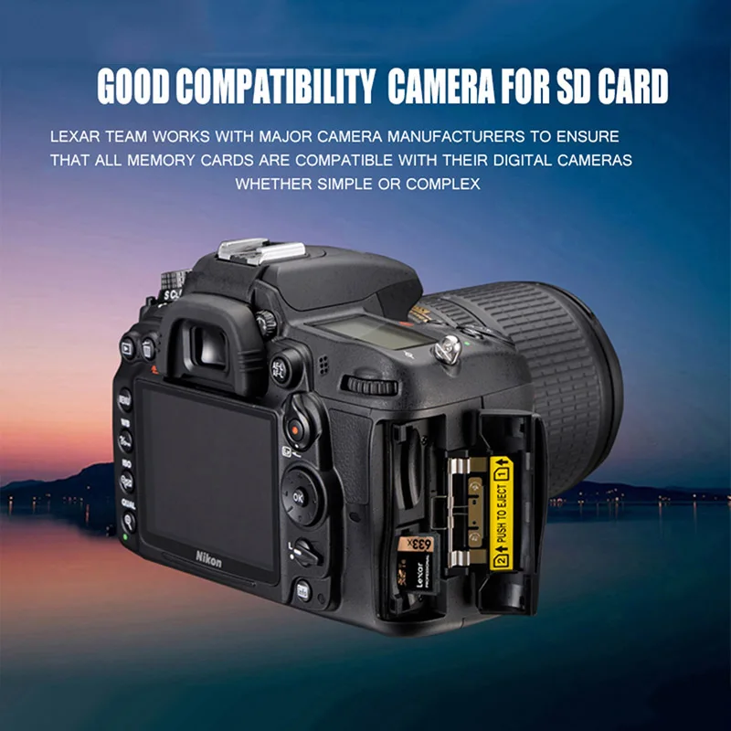 Высокоскоростная карта памяти Lexar 633X 16 ГБ 32 64 класс 10 SDHC SDXC U3 sd 128 256 512 1 ТБ