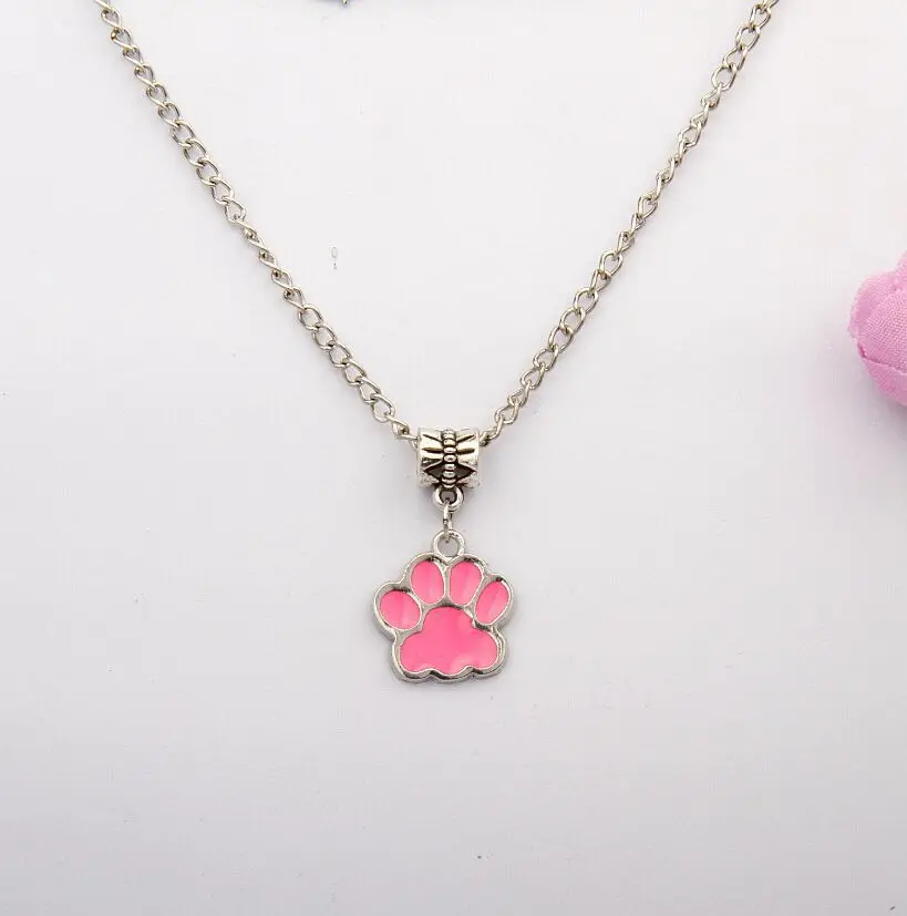 2016 10 шт. хит цинковый сплав глазурь многоцветная собачья лапа принт амулет