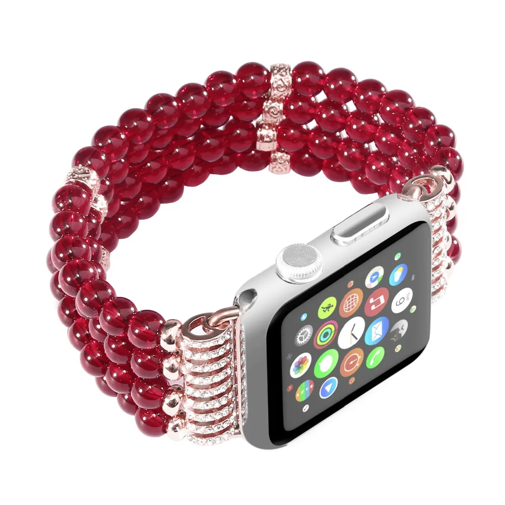 Ремешок Дамский для наручных часов iwatch series SE 6 5 4 3 2 1 браслет из агата Apple Watch 42 мм 38