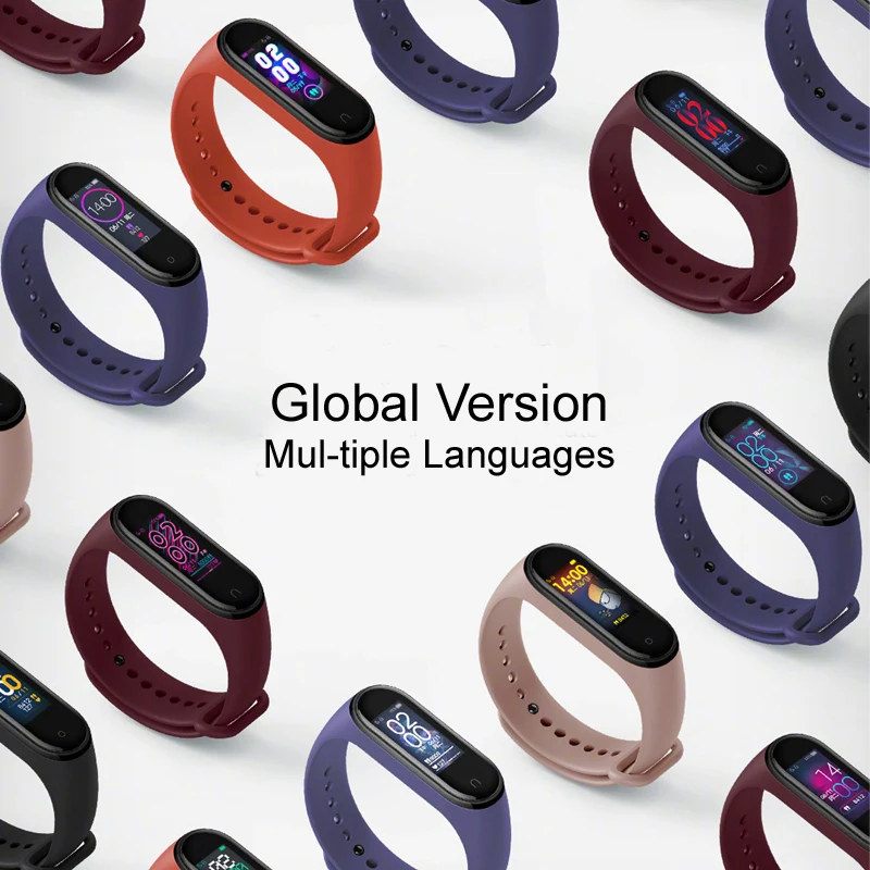 Xiaomi Mi Band 4 в наличии AMOLED стекло сенсорный экран трекер сна фитнес сообщение