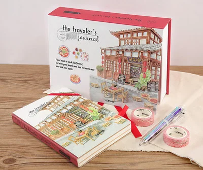 Kawaii A5 Тетрадь Записная Книга в твёрдом переплете дневник планировщик стационарный детская путешественника планировщик журнал школьников Подарочная записная книжка в комплекте - Цвет: 011