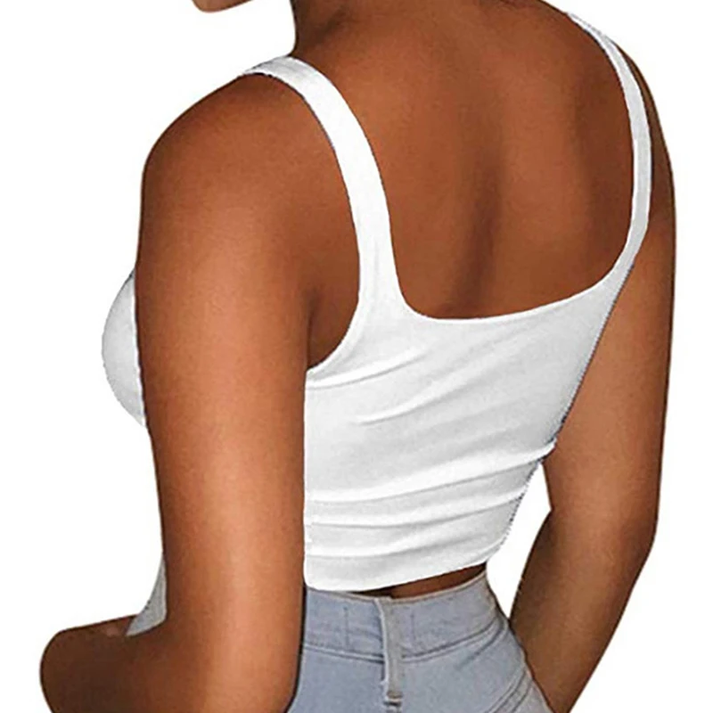 2020 Женская однотонная уличная майка с вырезом лодочкой летний укороченный топ