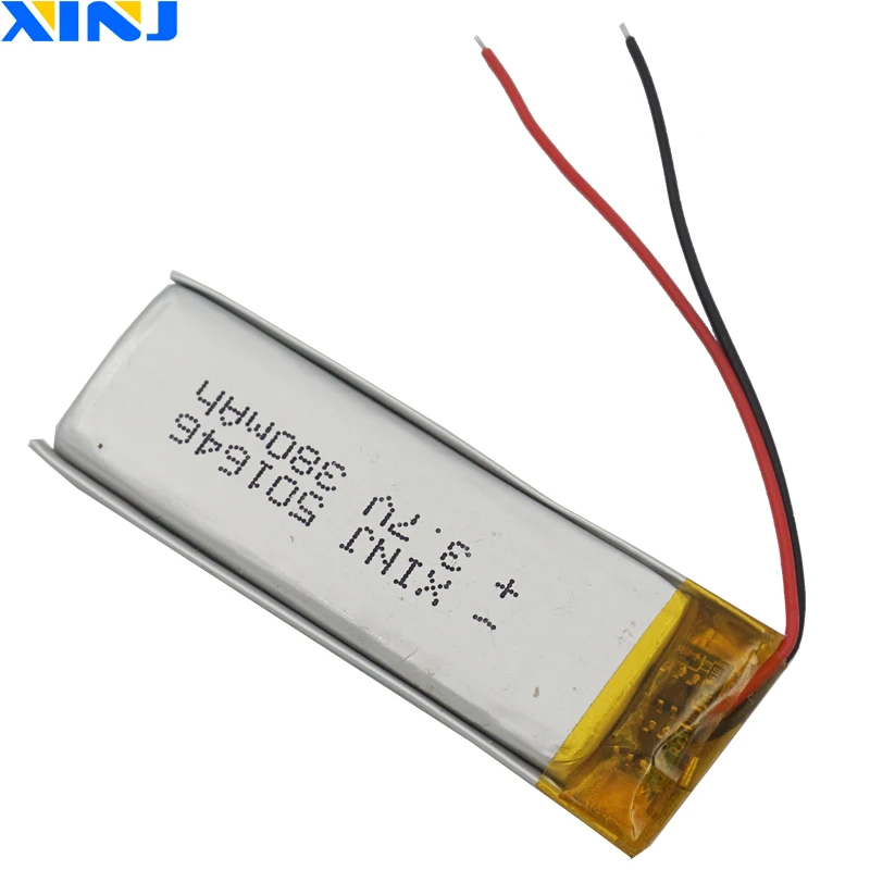XINJ 3 7 в 380 мАч полимерная перезаряжаемая литиевая батарея Lipo 501646 для MP3 GPS