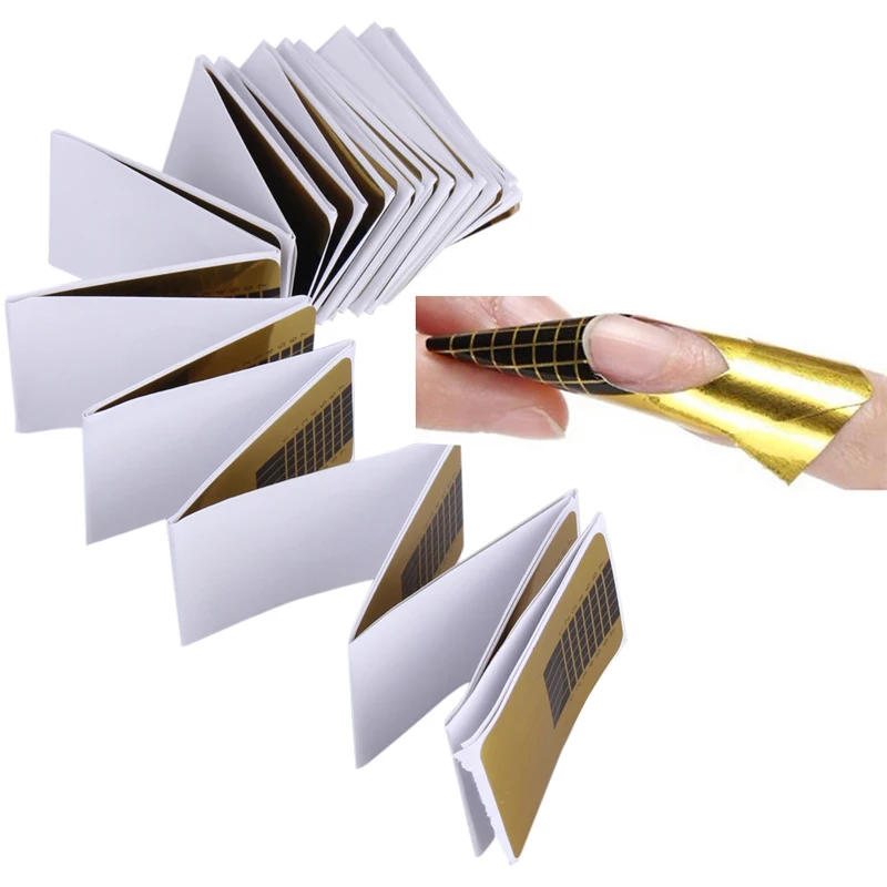 100 шт./упаковка наклейки для наращивания ногтей формы дизайна инструменты