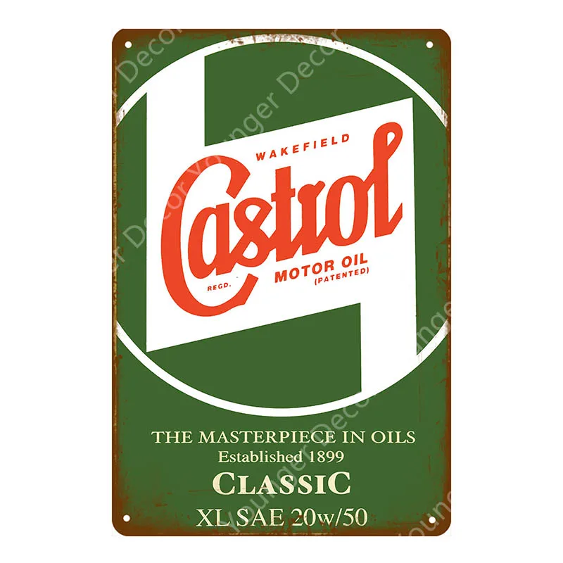Wakefield Castrol Motor Oil металлические жестяные знаки настенный плакат винтажный