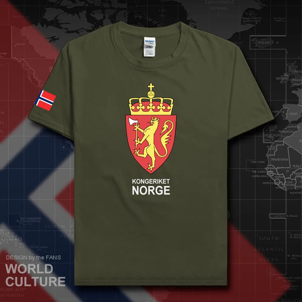Норвежские Norge мужские футболки модные 2018 Джерси национальной команды хлопковая