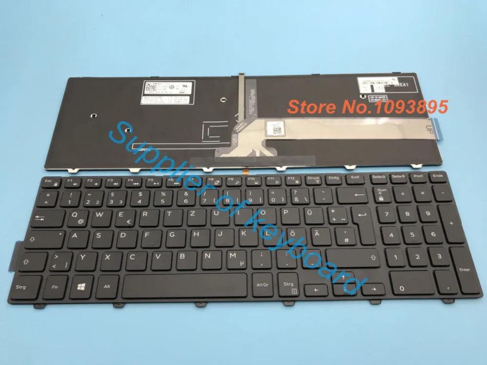 Новая немецкая клавиатура для Dell Inspiron 5558 5552 5758 5755 5759 7557 7559 с подсветкой |