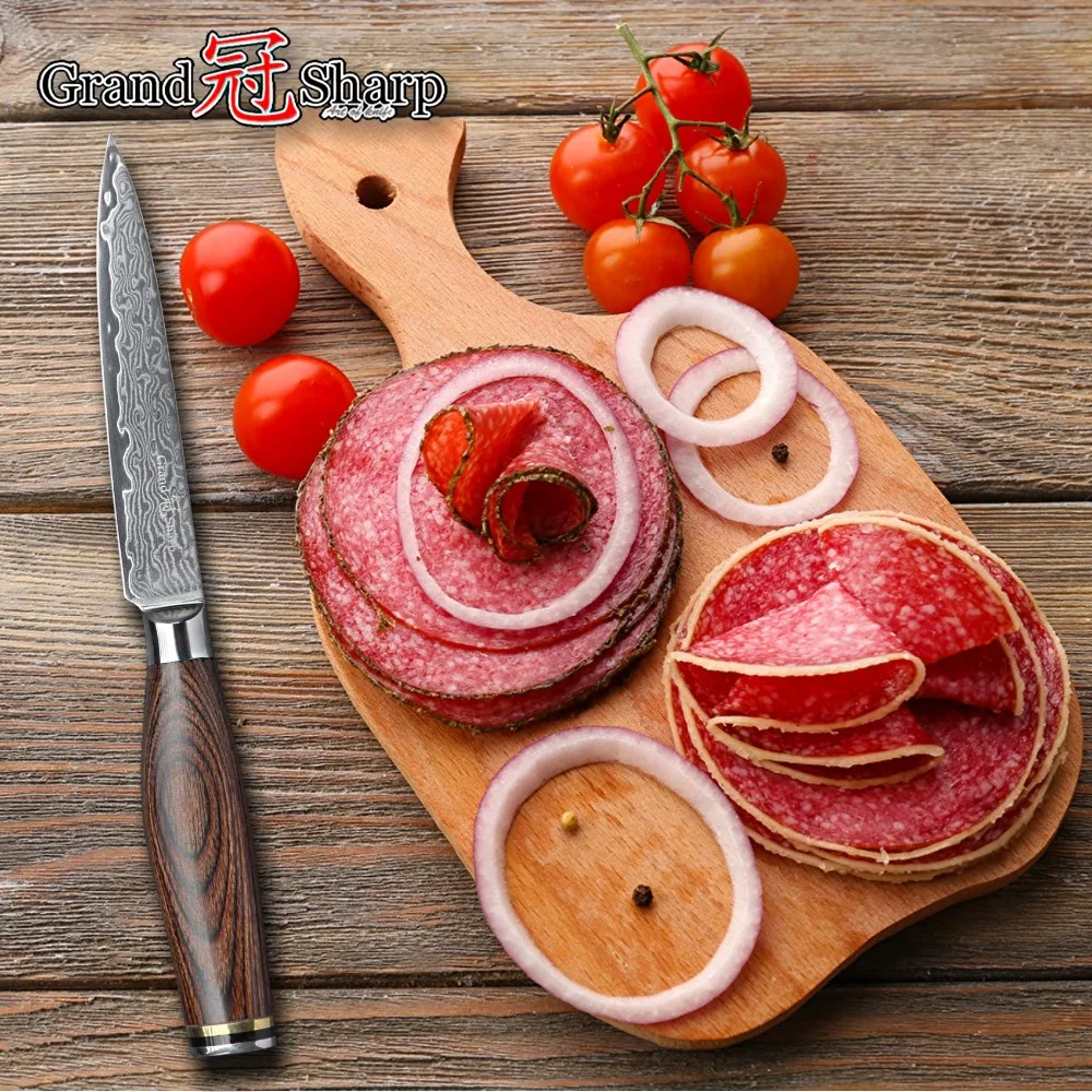 GRANDSHARP 3 шт набор ножей из дамасской стали 67 слоев японской vg10 шеф повара Santoku