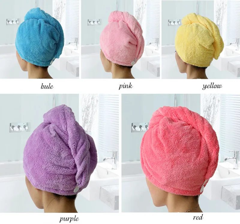 Модные женские туфли Впитывающее микроволокно Полотенца тюрбан для ухода за