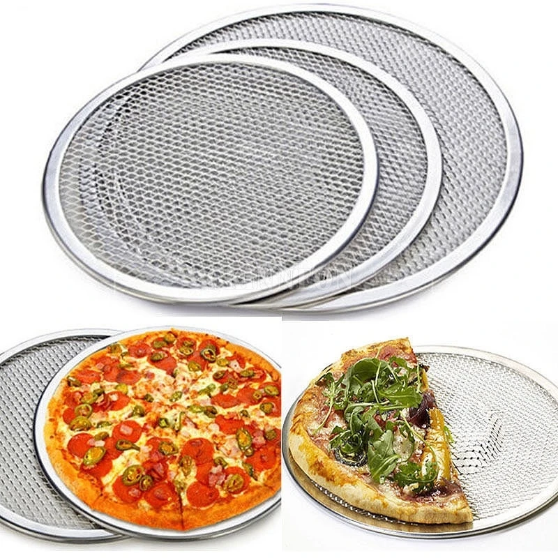 Алюминиевый сетчатый противень для пиццы бесшовная круглая сетка 50 шт./лот