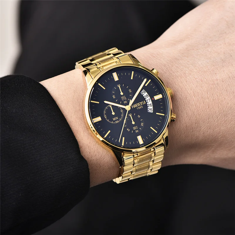 NIBOSI 2309 Relogio Masculino мужские часы Роскошные Известный Топ бренд мужские модные повседневные деловые часы армейские кварцевые часы
