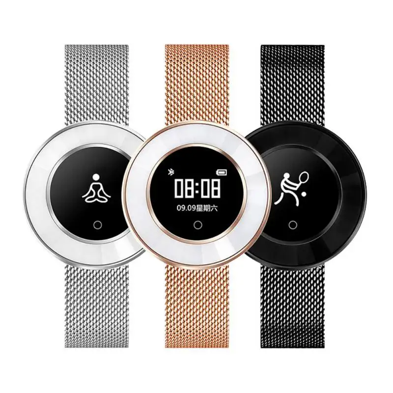 Женские Смарт часы IP68 Водонепроницаемый мониторинг сердечного ритма кровяное