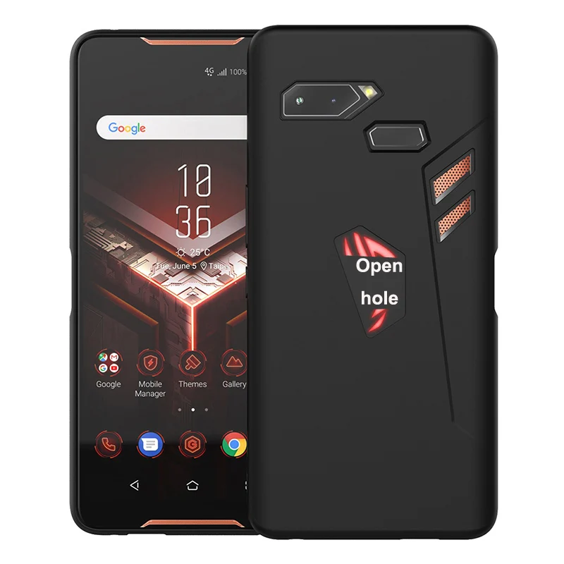 Для Asus ROG чехол для телефона Ультратонкий Мягкий силиконовый защитный чехол AsusROG для телефона Тонкий чехол для Asus ZS600KL - Цвет: Черный
