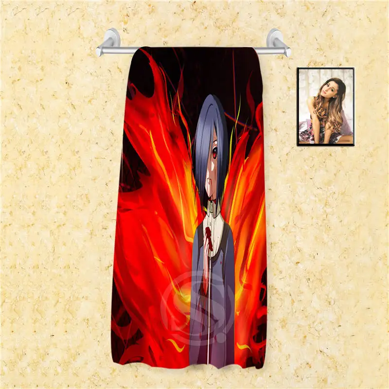 V#4 Fashion Custom anime tokyo ghoul Cotton Bath Towel Man Popular Shower For your family 66X135cm 7-12#r4 |