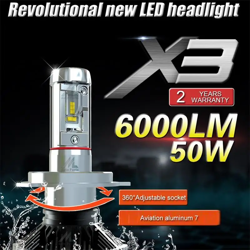 Xenplus автомобильный светильник h4 Led головной светильник h7 h9 h11 h13 9004 9005 hb3 9006 9007 авто фары зэс 3000 К 6000 противотуманных фар лампы противотуманных фар для авто