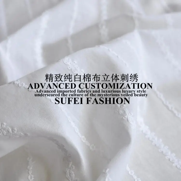 130 см в ширину хлопковое платье с цветочным принтом и вышивкой белые вырезами