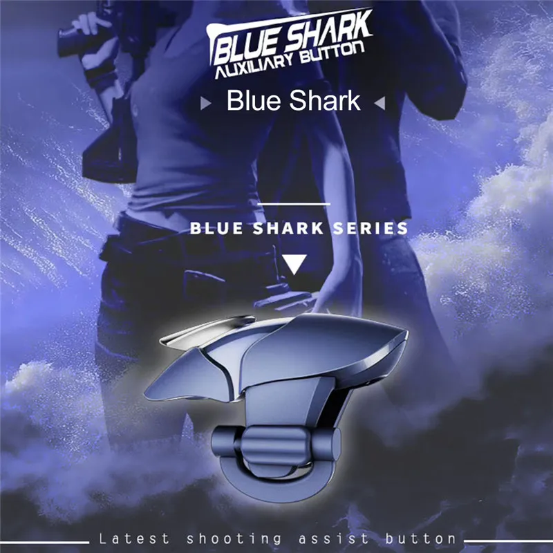 Мобильный геймпад PUBG металлический джойстик серии Blue Shark вспомогательная ручка