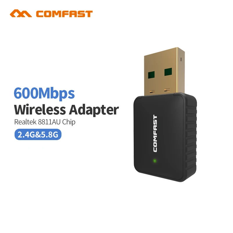Comfast CF 915AC 600M AC USB 5Ghz Беспроводная AC600 Двухдиапазонная 802.11ac антенна wifi 2dBI адаптер Wi