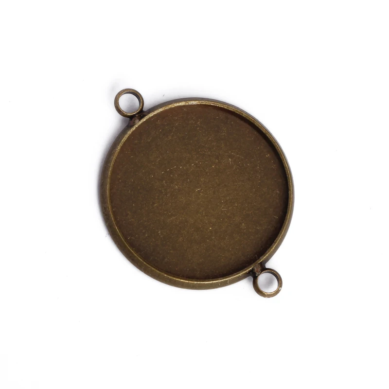 20 шт. 12/14/16/18/20/25 мм двойное отверстие стекло кабошон основа настройки Безель лотки