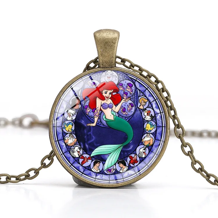 Серебристый Disney Мультфильм Замороженные Эльза дети ожерелье женский свитер кукла Анна аксессуары украшения для волос подарок малыш косметический игрушка - Цвет: Серебристый