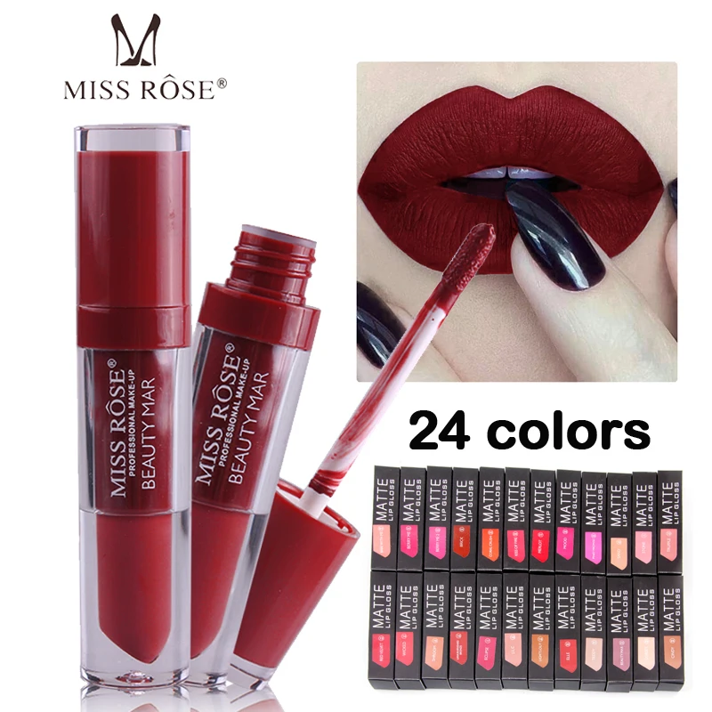 Miss Rose, водостойкий блеск для губ, матовый цвет, косметика, стойкий пигмент, бархат, Матовый Металлик, телесный, губная помада, Жидкий Макияж
