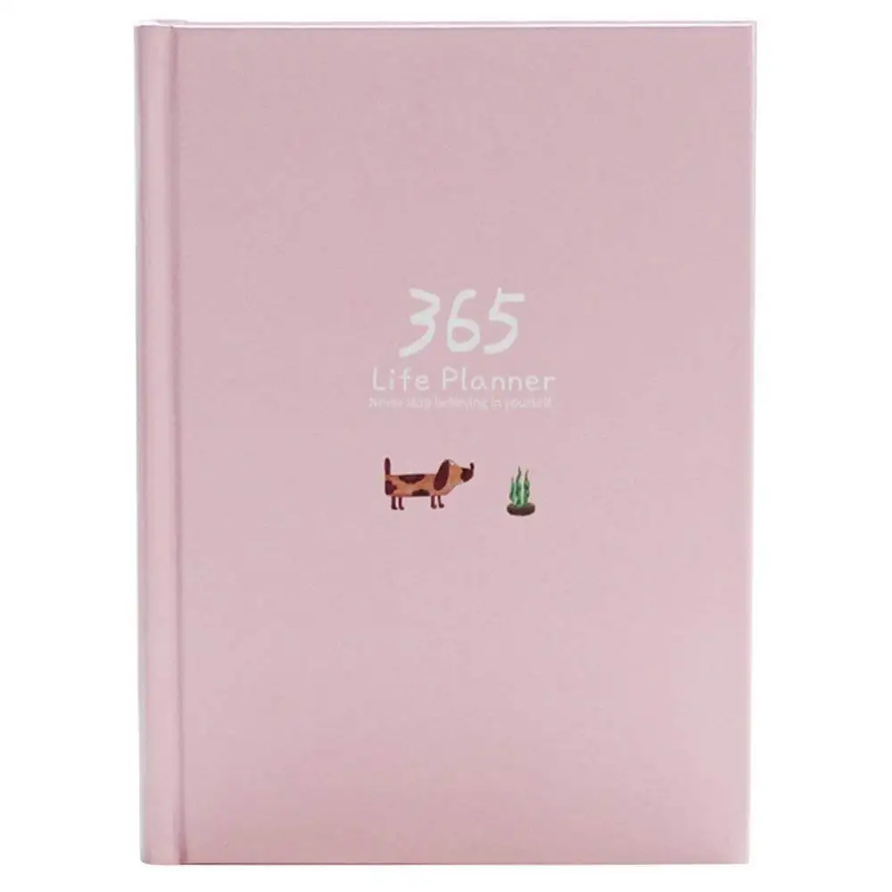 pink MyLifeUNIT Color inner page Schedule Notebook Planner Animal Fruit Stationery Notebook A5 Life Weekly Monthly Daily Organizer - Цвет: pink