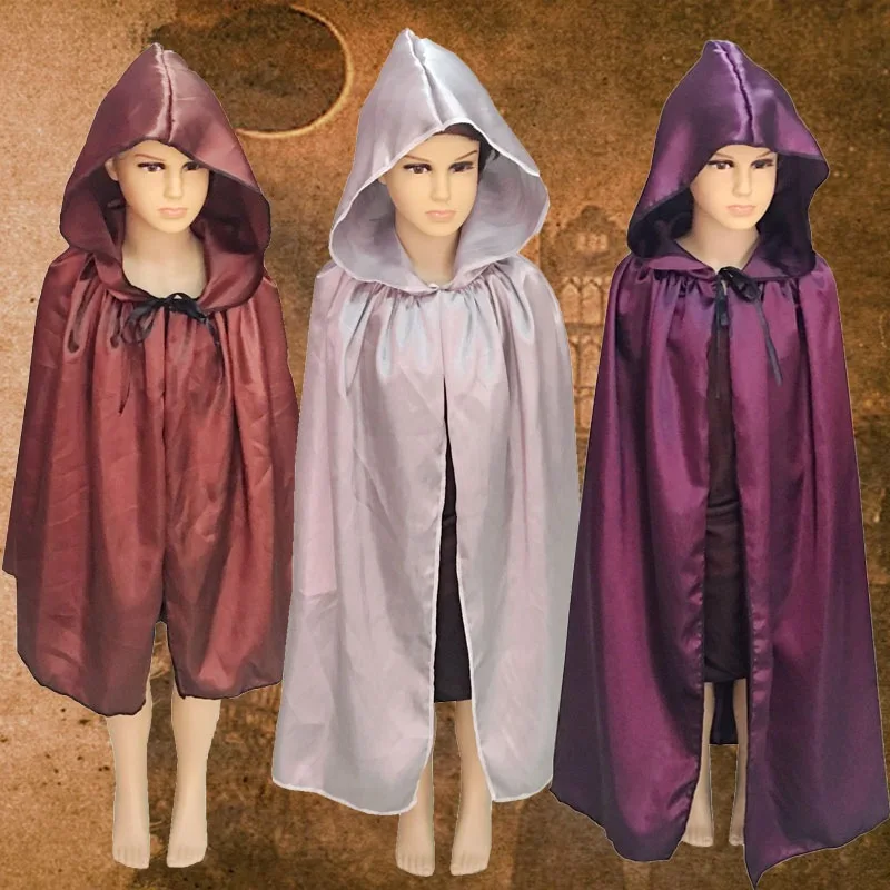 Детский плащ для Хэллоуина красный черный смерти колдун дьявола ночного клуба