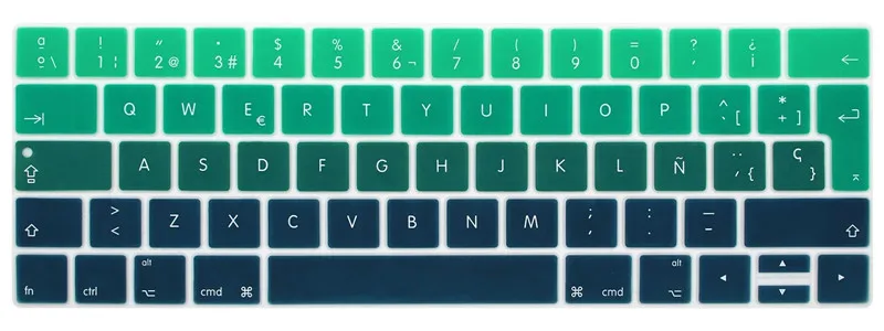 Силиконовый чехол для клавиатуры с градиентом подходит нового MacBook Pro 2016 13 дюймов